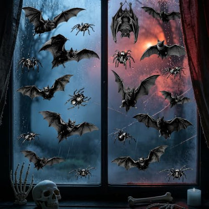 Halloween Bat Window Clings for Glass Doors and Walls - Spooky Decor