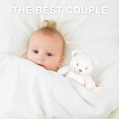 BEILIMU Bear Security Blanket Soft Baby Lovey Fluffy Blanket Unisex Lovie Snuggle Toy Baby Bear Stuffed Gift for Newborn, Boys and Girls, 16 Inch