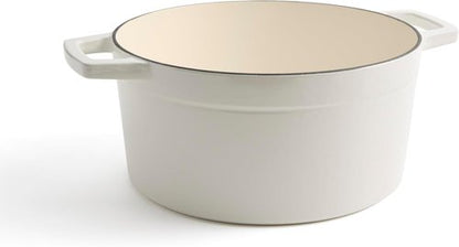 Martha by Martha Stewart 7 QT Enameled Cast Iron Dutch Oven with Lid - Elegant Crescent Moon Color