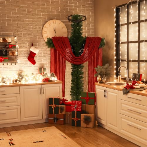Bright Red Crown of Thorn for Cross Christmas Tree Decoration - Religious Symbol