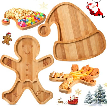 Gingerbread Easter Bunny Charcuterie Boards 2-Piece Bamboo Serving Trays