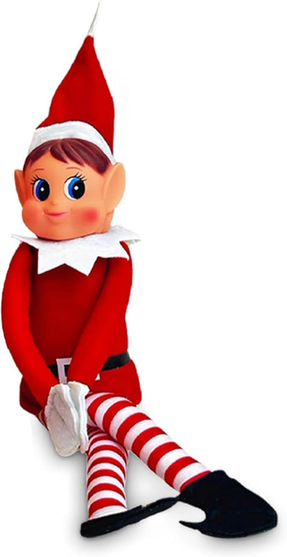 Quebec Christmas Mischief Makers - Naughty Santa’s Little Helper Elf Doll with Soft Body & Vinyl Face