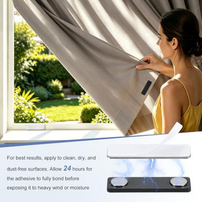Outdoor Curtain Weights 30 Pack Black Heavy Duty Magnetic Windproof Drapery