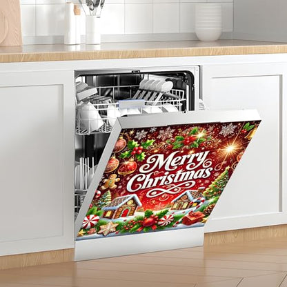 Decorative Magnetic Cover for Dishwasher & Appliances - Snowhouse 23x26in