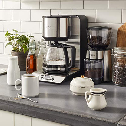 Mr. Coffee Automatic Burr Mill Coffee Grinder with 18 Custom Grinders, Silver