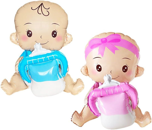 Skiennix Baby Balloon Set - Large 20" x 31" Thickened Foil Balloons for Weddings & Birthdays