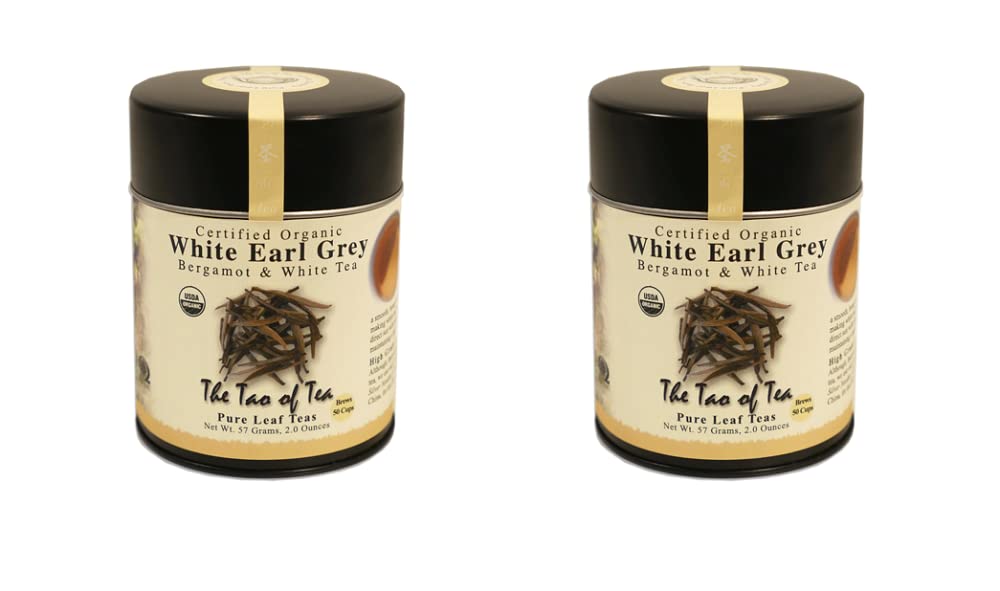 The Tao of Tea, White Earl Grey Sun-Dried White Tea, Loose Leaf, 2-Ounce Tins (Pack of 2)