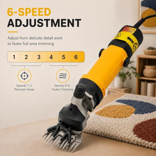 Electric Carpet Trimmer with Adjustable Speed and Shearing Guide – 690W Heavy Duty Tool