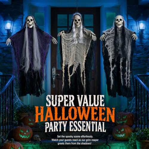 Outdoor Hanging Ghost Decorations for Halloween Haunted House Decor