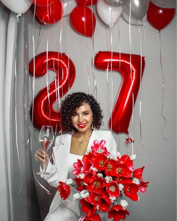 Red Number 2 Balloon - 40 Inch 2nd Birthday Decoration for Toddlers | Sparkling Party Decor