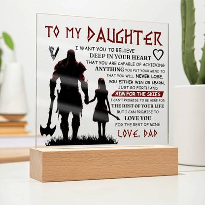 FG Mall Acrylic Plaque - Dad's Gift to Daughter Square Acrylic / Skies