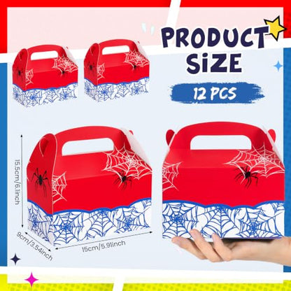Marspark 12 Pack Spider Web Cartoon Party Favor Gift Boxes - Birthday Decorations Variation of This Listing