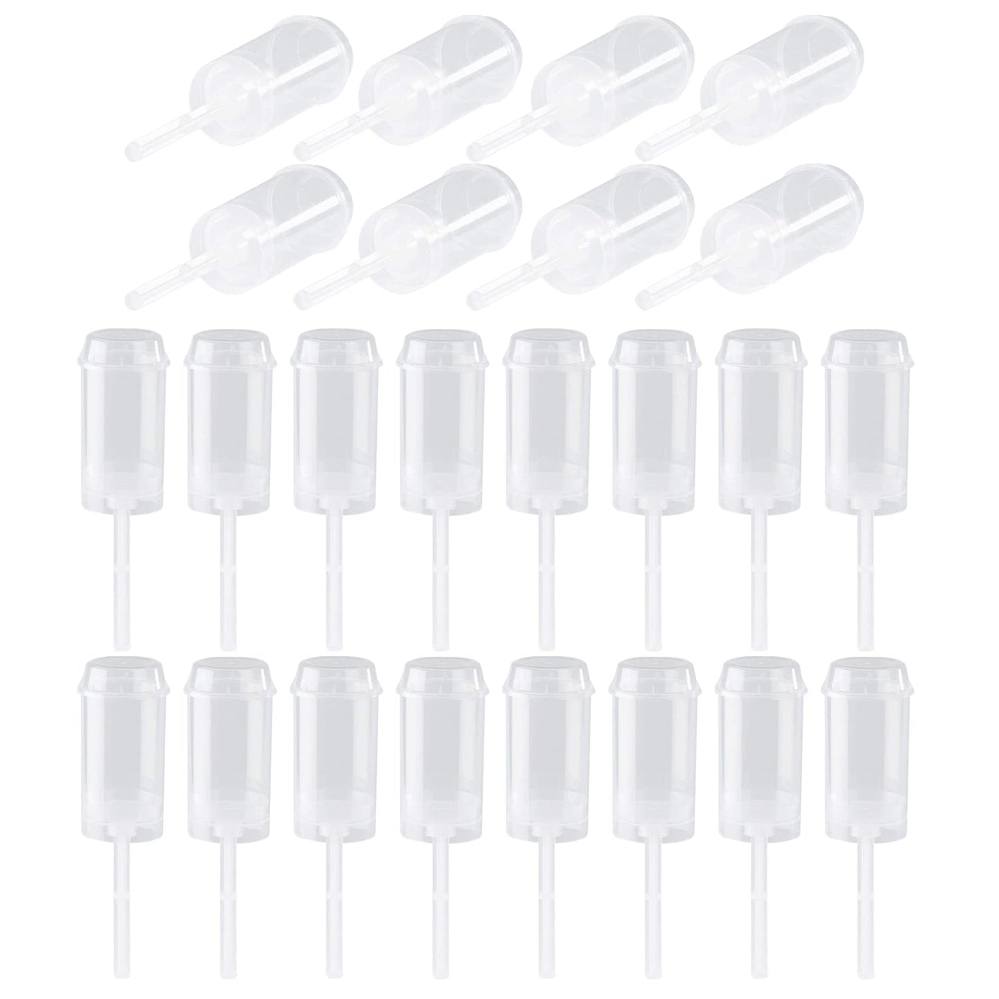 EKIND Clear Push-Up Cake Pop Shooter Plastic Containers with Lids, Base & Sticks, Pack of 24