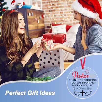 Pastor Appreciation Christmas Ornament - Thank You Religious Gift for Men Women