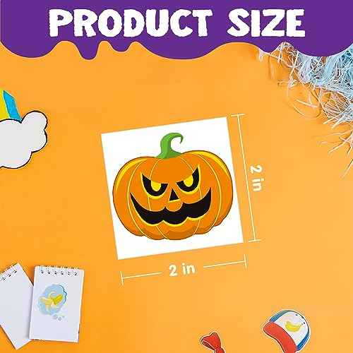 JOYIN 144 PCS Halloween Temporary Tattoos for Kids, 12 Designs Bulk Fake Tattoos Stickers for Halloween Party Favors Decorations, Supplies Trick or Treat Game Gifts Goodie Bags, Class Game Prizes