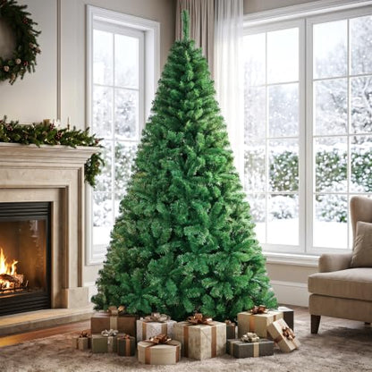 Green 7 Ft Artificial Christmas Tree - Lush Full Unlit Holiday Xmas Tree