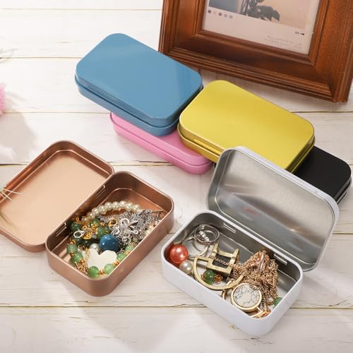 Pink Metal Tin Box Set - 2pcs Mini Storage Containers for Crafts & Gifts