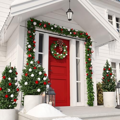 Adjustable Wreath and Garland Hanger for Front Door - No Damage, Heavy Duty