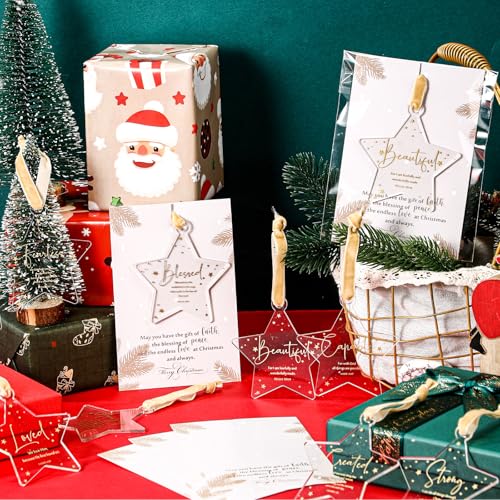 Religious Christmas Ornaments Bulk Set - 120 Christian Tree Decorations with Bible Verses - Variation of THIS listing 120