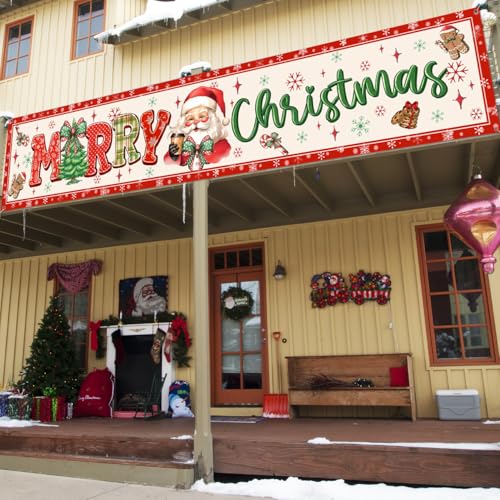 Large Christmas Yard Banner - Outdoor Holiday Decorations for Yard & Porch