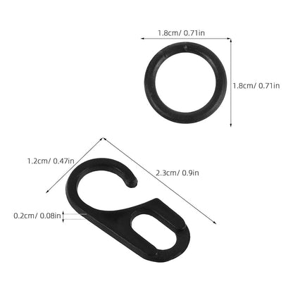 Grandfather Clock Weight Hooks and Ring Set - 2 Pairs 2.30x1.20x0.20 cm DIY Replacement