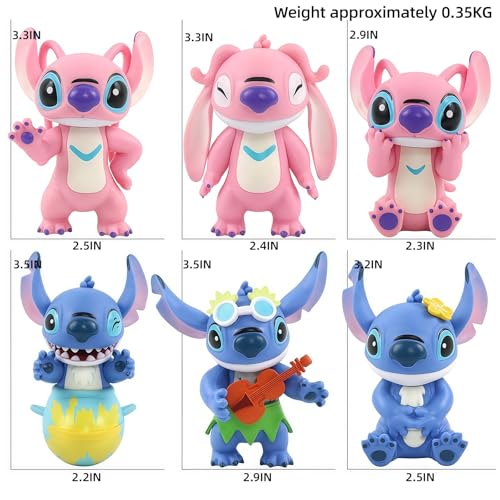 6 Pack Anime Collectible Figures - Creative Model Ornaments for Fans
