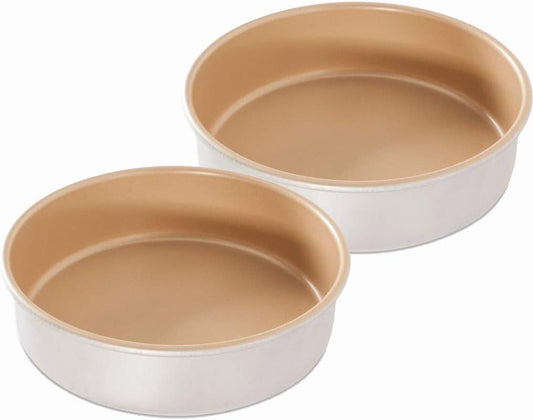 Nordic Ware 9" Round Non-Stick Cake Pans - Durable Aluminum, Metallic Finish | 2 Pack