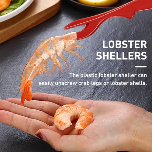 Red Crab Crackers and Seafood Tools Set - 10PCS Professional Kitchen Utensils