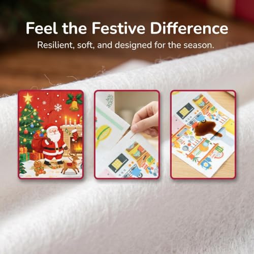 Christmas Printed Kitchen Cleaning Cloth Roll - Thick Absorbent Hand-Tear Lazy Cloth