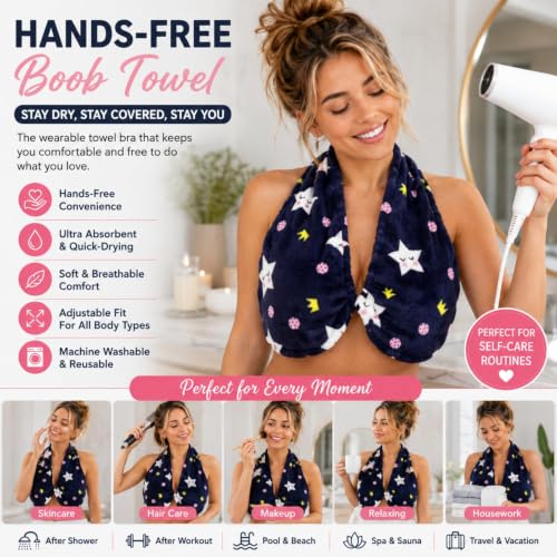 Adjustable Hands-Free Pink Towel Sling for Women C-DD Variation