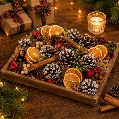 Christmas Potpourri Set with Essential Oil - Vase Filler & Home Fragrance