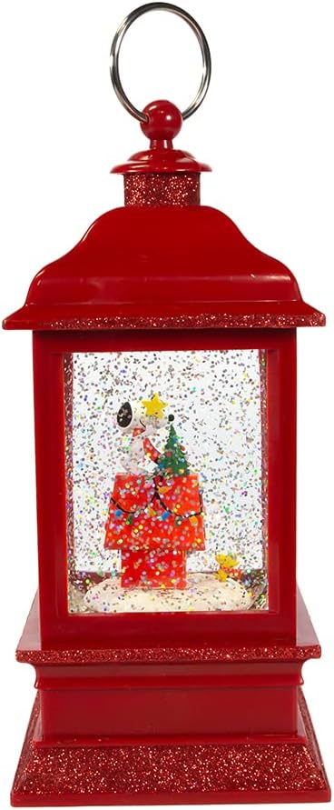 Skiennix 9-Inch Battery-Operated Musical Water Lantern - Peanuts Design for Festive Decor