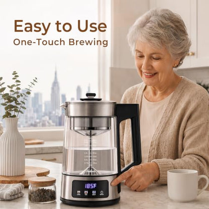 12-Cup Electric Coffee Percolator with 3 Brew Strength Settings