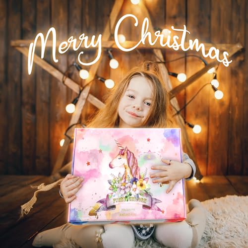 Unicorn Gifts Set for Girls Ages 6-10 with Glow in The Dark Blanket, Jewelry & More