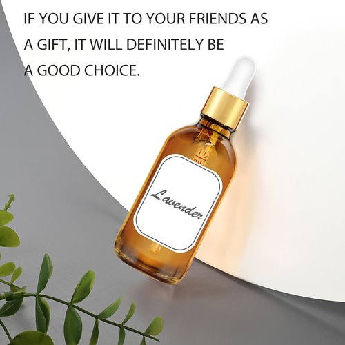 Bumobum 2 oz Dropper Bottle, Amber Glass Eye Dropper Bottles with Golden Top Cap for Essential Oils, 99 pack Tincture Bottle with Labels and Funnel