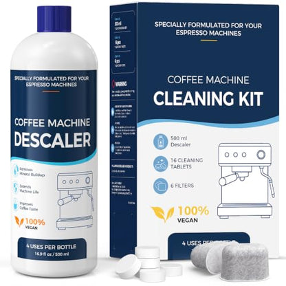 Coffee Machine Cleaning Kit for Breville Espresso Machines - Descaler, Tablets, Water Filters
