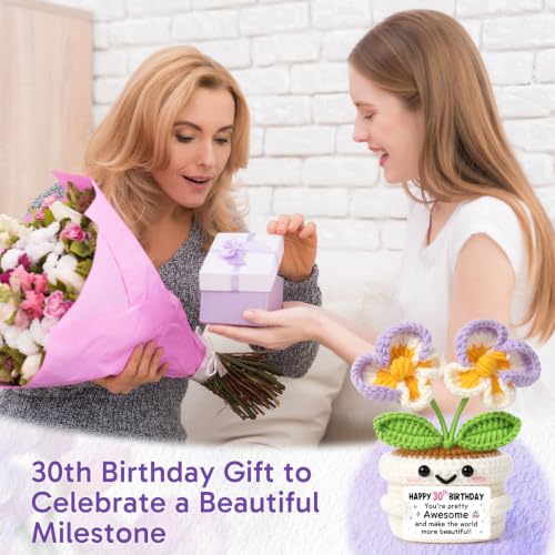 30th Birthday Gift for Women - Handmade Crochet Orchid Decoration - Variation of 30th Birthday