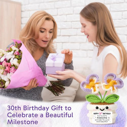 30th Birthday Gift for Women - Handmade Crochet Orchid Decoration - Variation of 30th Birthday