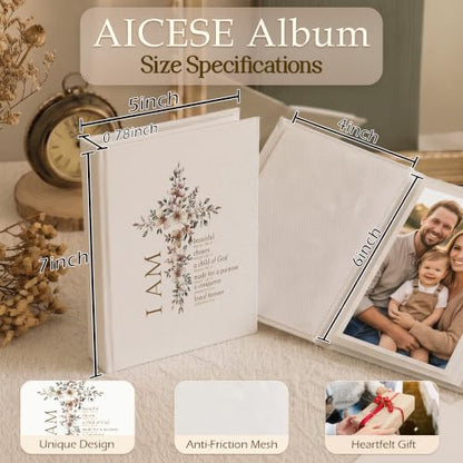 AICESE Hardcover Photo Album 4x6 18 Pockets - I Am02 Variation