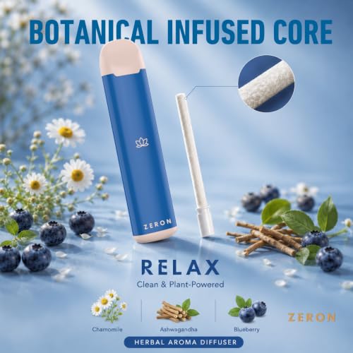 ZERON Relax Botanical Aroma Diffuser Stick Blueberry - Plant-Based Fragrance, Non-Electronic Scent Accessory