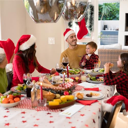 Gold Foil Christmas Paper Napkins 100Pcs - Holiday Party Guest Towels - Merry Christmas Decor - Goldxmastree
