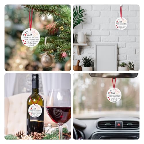 Son Christmas Ornament Gift from Mom - Graduation Birthday Keepsake