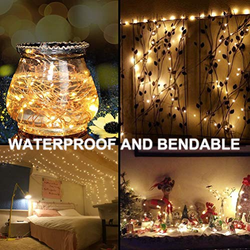 Starry Fairy String Lights with 50 Clips - Warm White, 33FT USB Powered