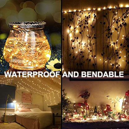 Starry Fairy String Lights with 50 Clips - Warm White, 33FT USB Powered
