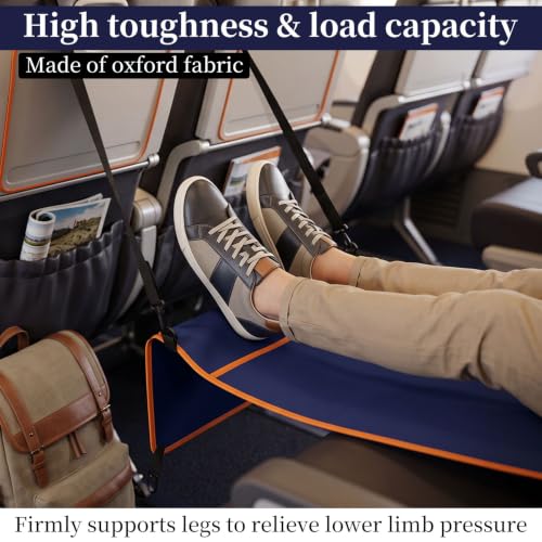 Travel Foot Hammock Adjustable Folding Airplane Footrest Sling
