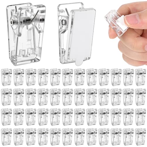 Self-Adhesive Wall Clips for Photos & Decor - 50 Pack