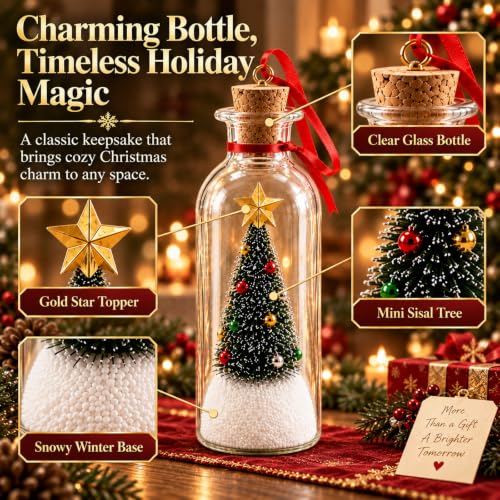 Recordable Christmas Tree Ornament with Bottle & Mini Tree
