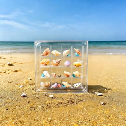 16 Grids Acrylic Display Box Clear Magnetic Shadow Box 11.8x11.8cm - Variation 16
