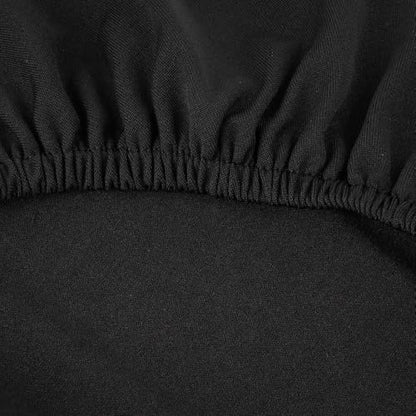 Removable Chair Seat Cover Elastic Spandex Fit Square Round Oblong Cushions Black