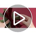 Christmas Velvet Curtain Tiebacks with Jingle Bell & Faux Pine - 2 Pack